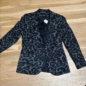 Insight Black Leopard Blazer